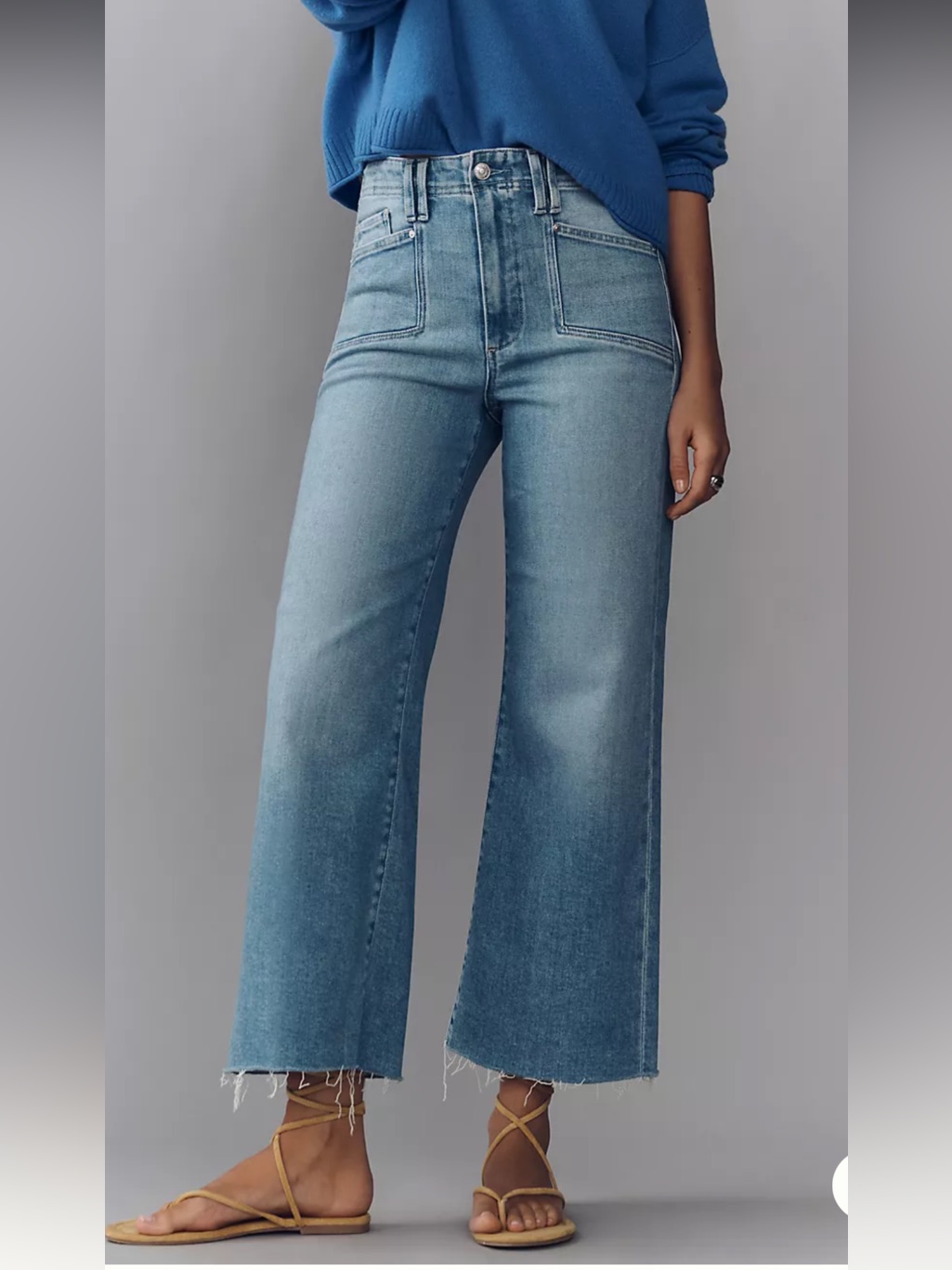 Paige Anessa High-Rise Crop Wide-Leg Jeans